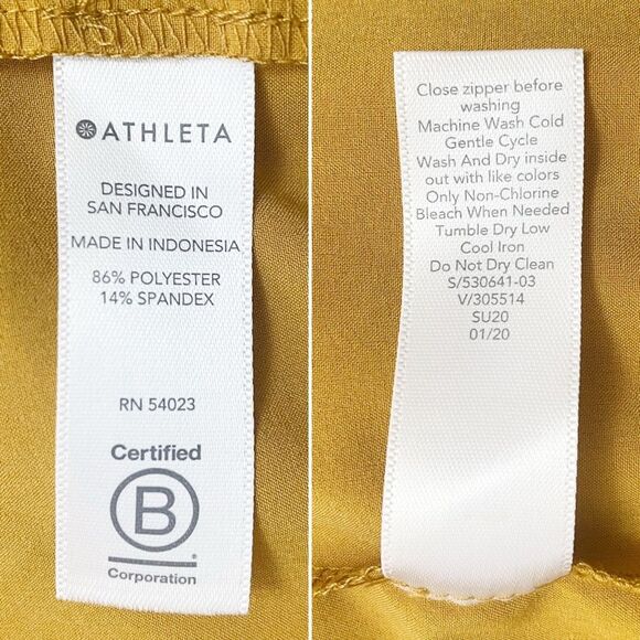 Athleta Skyline ii Shorts Active Quick Dry Athleisure Short Tuscan Gold Size 8 - Picture 10 of 11